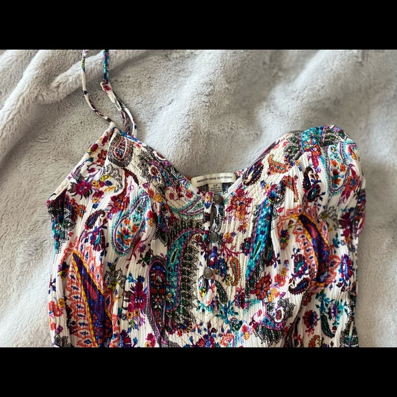 AMERICAN EAGLE Paisley Shorts Romper - Picture 2 of 4
